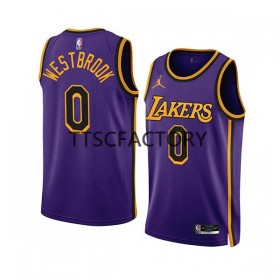 Maillot NBA Los Angeles Lakers Russell Westbrook 0 Jordan 2022-23 Statement Edition Violet Swingman - Homme